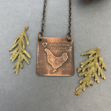 Chicken Necklace- Speak for Those Who Cannot